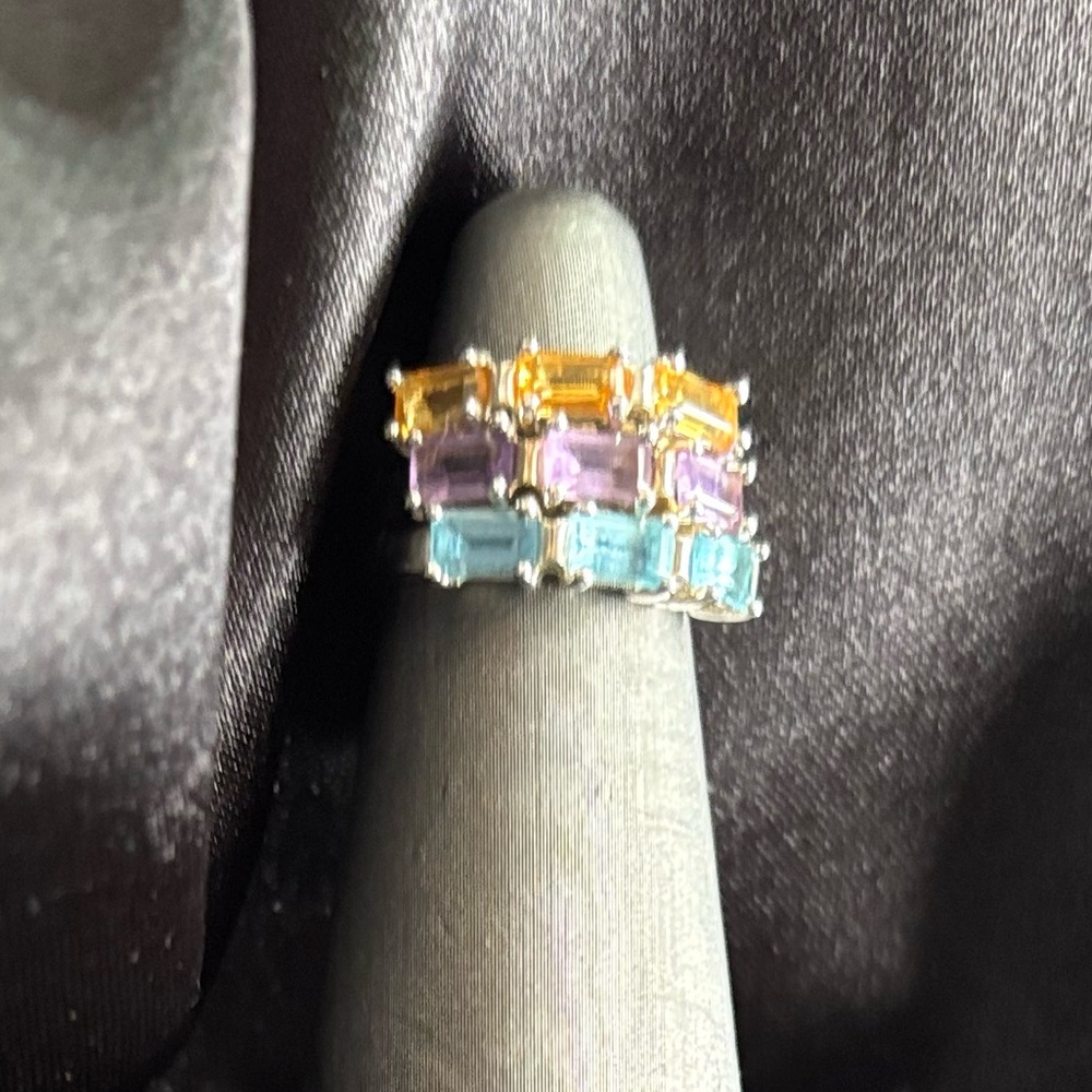 Stack Sterling Silver & Gemstone Ring Set - image 6